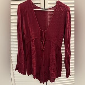 Size small maroon Kendall and Kylie romper